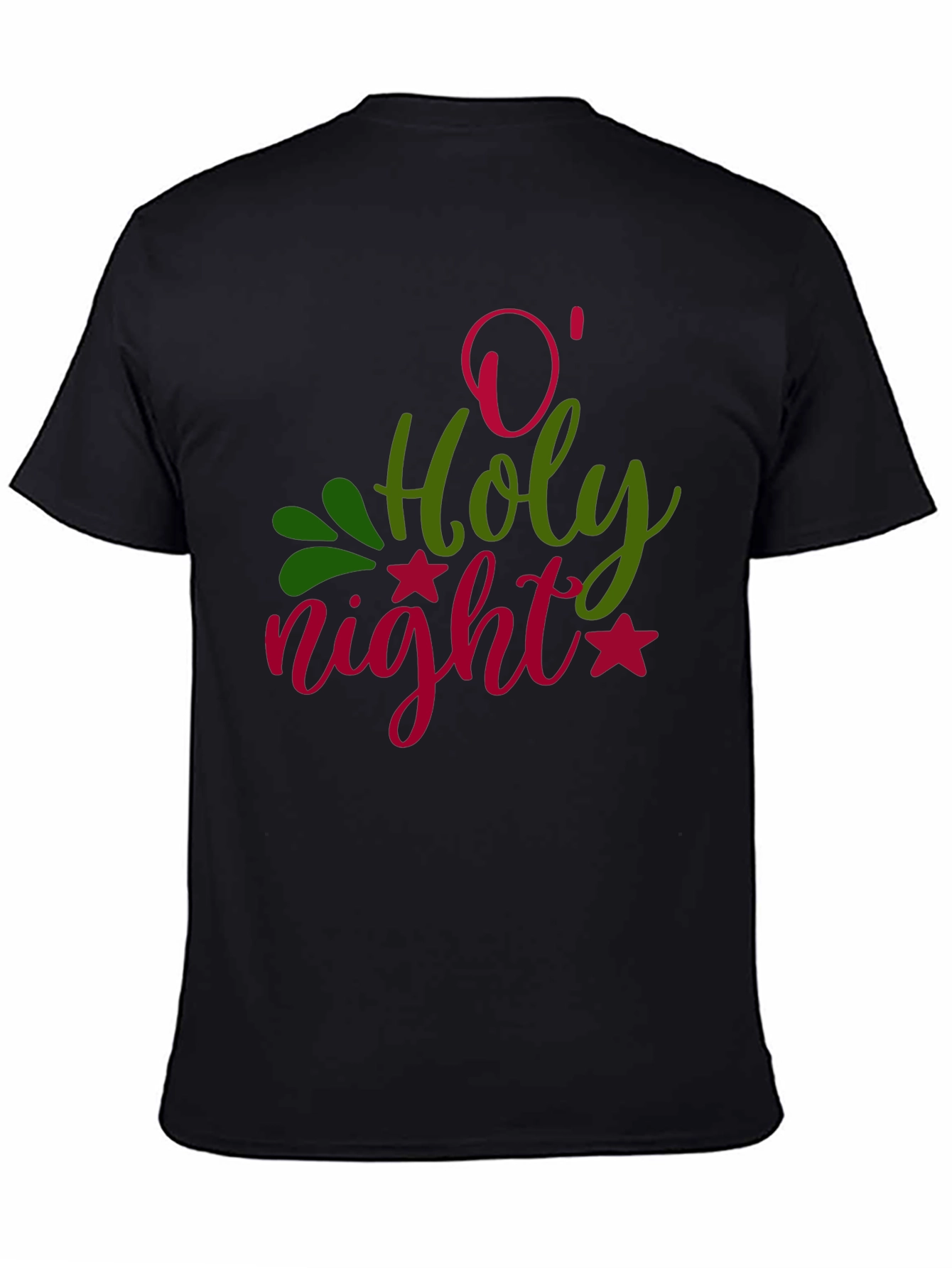 Camiseta Negra Navideña O Holy Night
