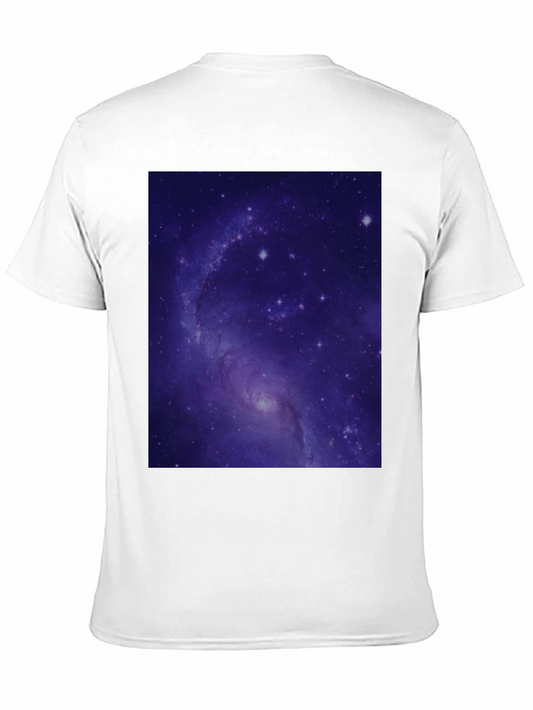 Camiseta Negra con Estampado de Galaxia Cósmica