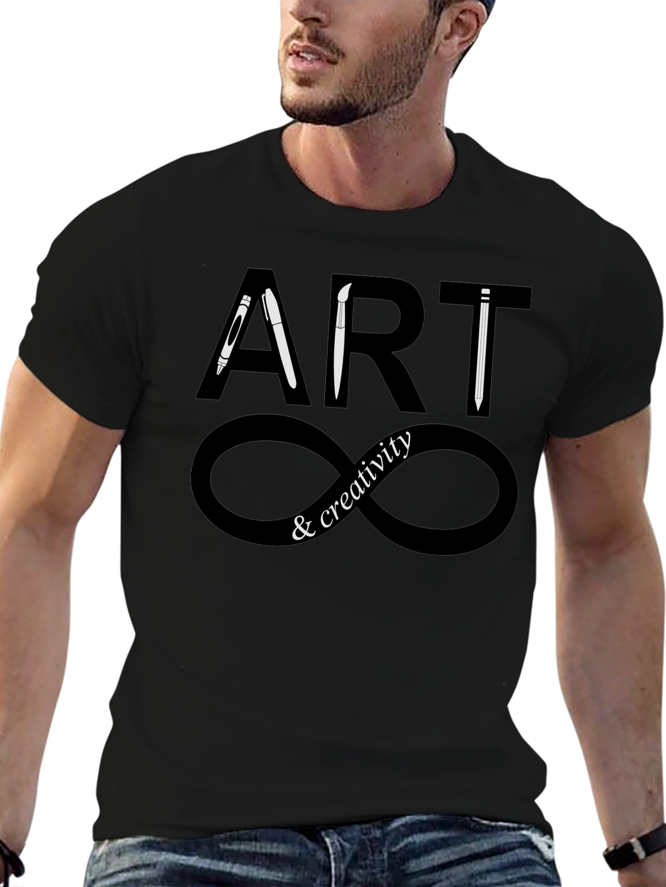 Camiseta Negra Arte y Creatividad