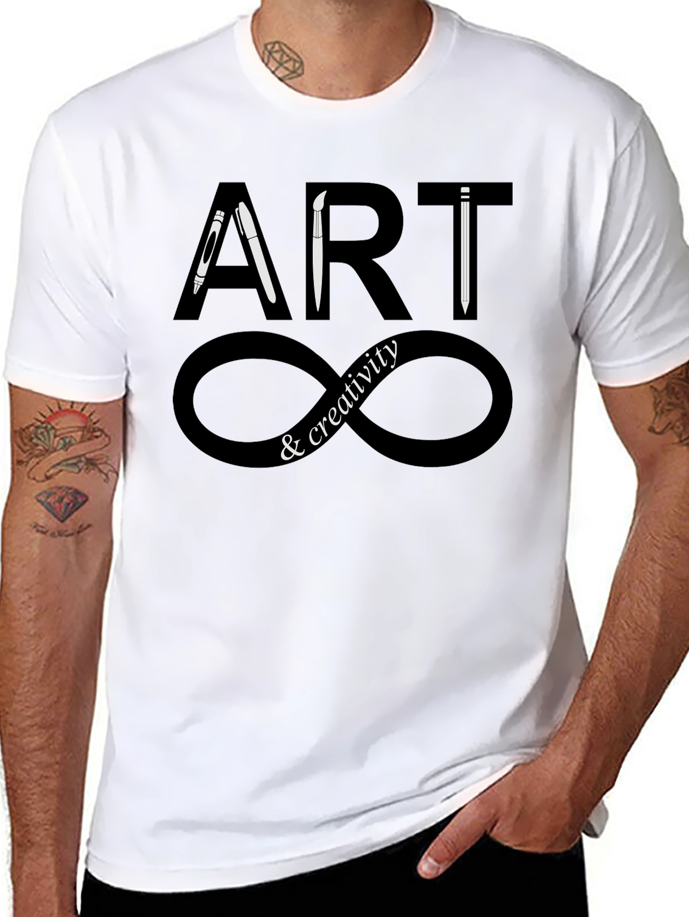 Camiseta Negra Arte y Creatividad