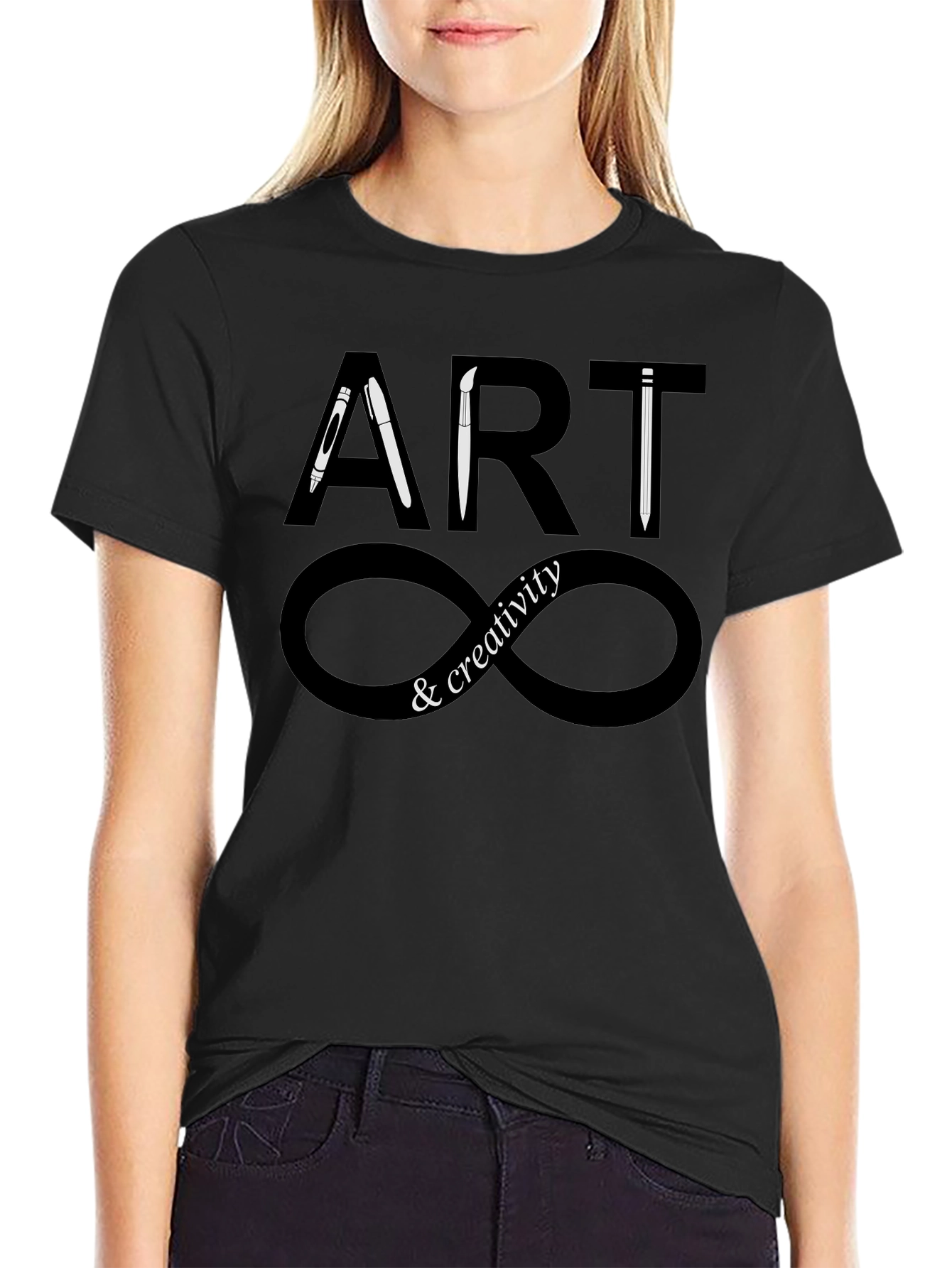 Camiseta Negra Arte y Creatividad