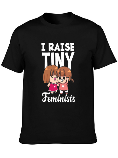 Camiseta Negra: Yo Crío Pequeñas Feministas