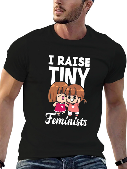 Camiseta Negra: Yo Crío Pequeñas Feministas