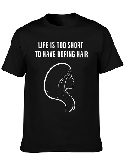 Camiseta Negra - Pelo Divertido