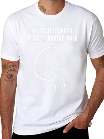 Camiseta Negra - Pelo Divertido