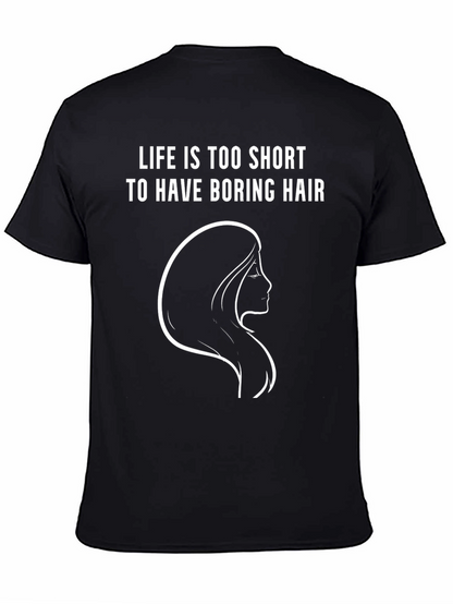Camiseta Negra - Pelo Divertido