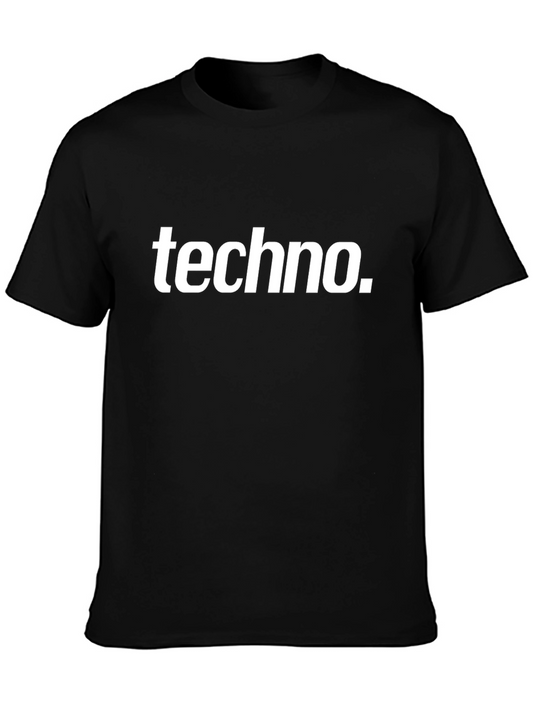 Camiseta Negra Techno. - Estilo Minimalista