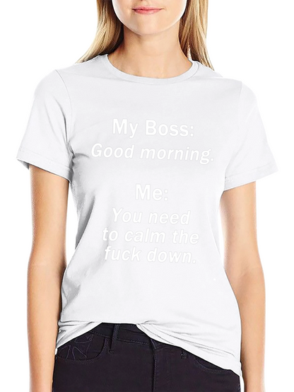 Camiseta Hombre: My Boss Good Morning - Relax