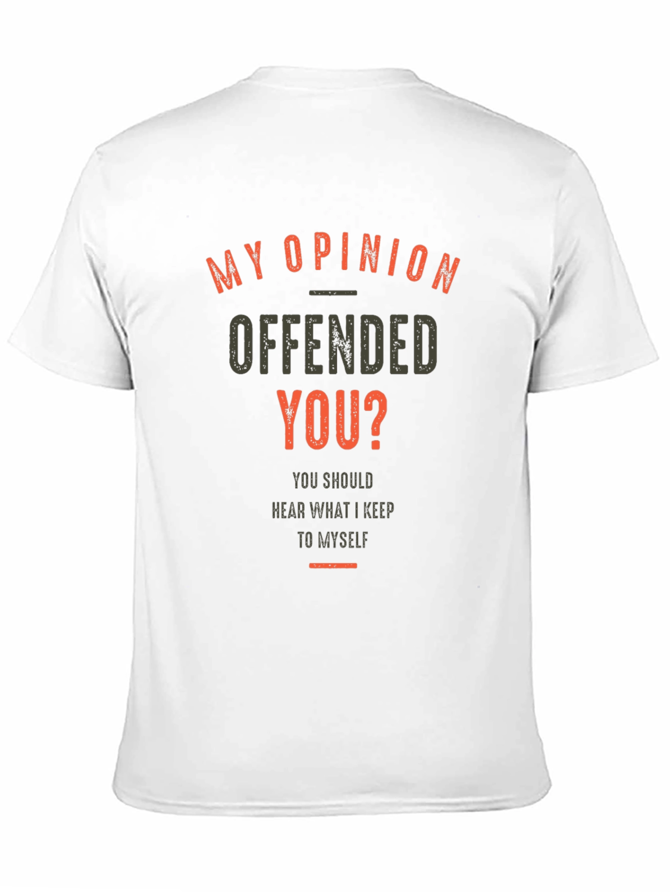 Camiseta Negra con Estampado de Opinión Ofensiva