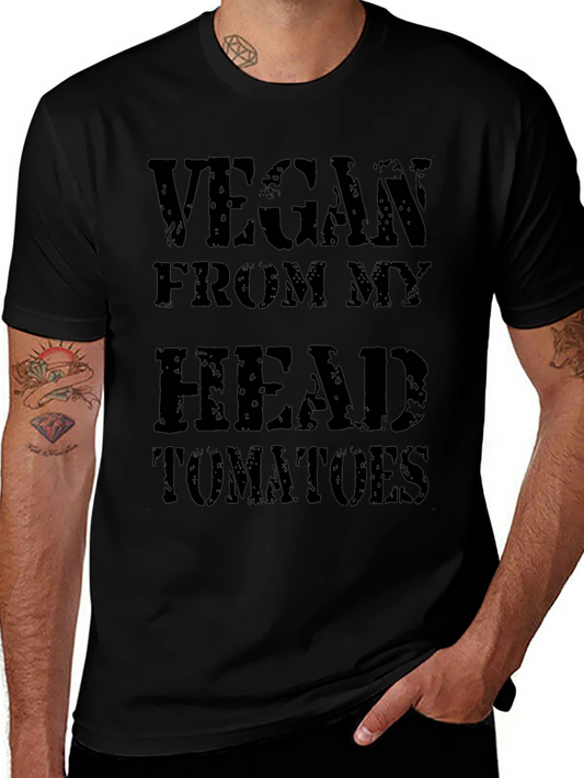 Camiseta Negra: Vegano desde la Cabeza