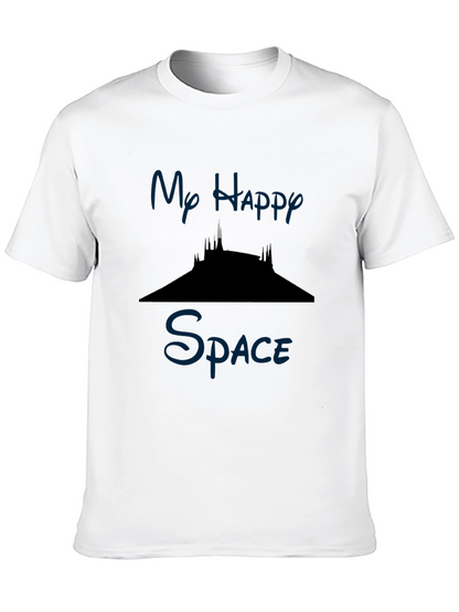 Camiseta Hombre Negra Mi Espacio Feliz