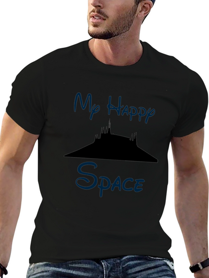 Camiseta Hombre Negra Mi Espacio Feliz