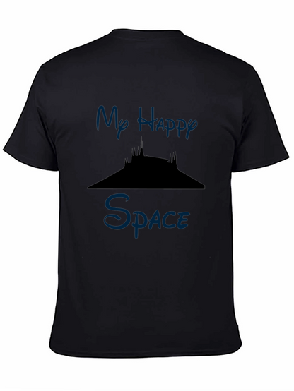 Camiseta Hombre Negra Mi Espacio Feliz
