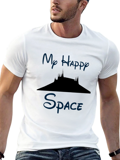 Camiseta Hombre Negra Mi Espacio Feliz