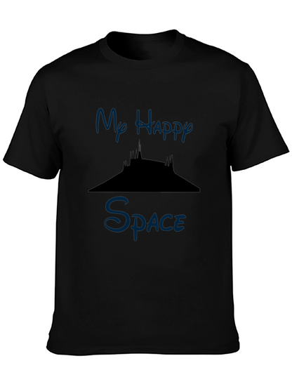 Camiseta Hombre Negra Mi Espacio Feliz