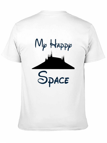 Camiseta Hombre Negra Mi Espacio Feliz