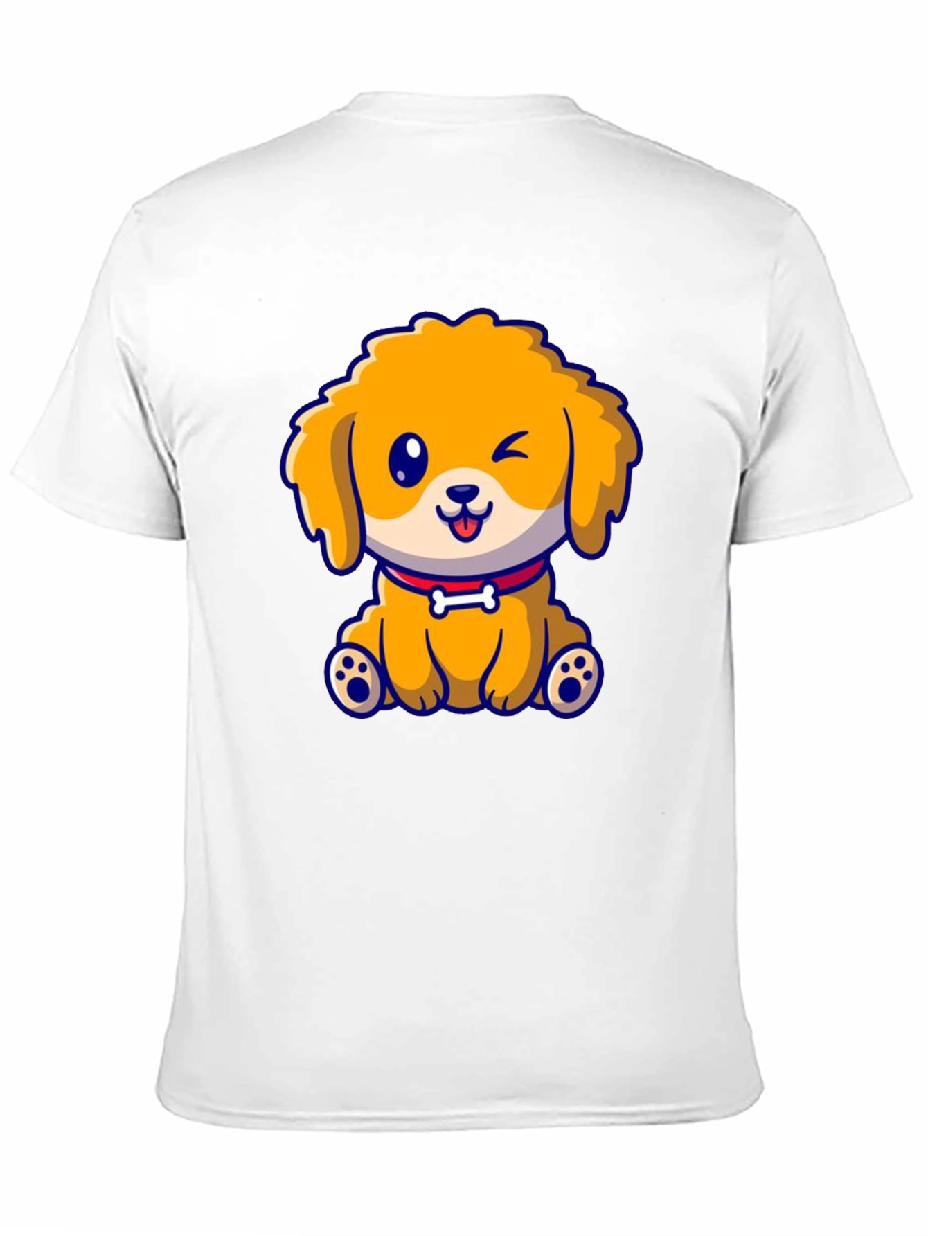 Camiseta Negra con Diseño de Cachorro Adorable