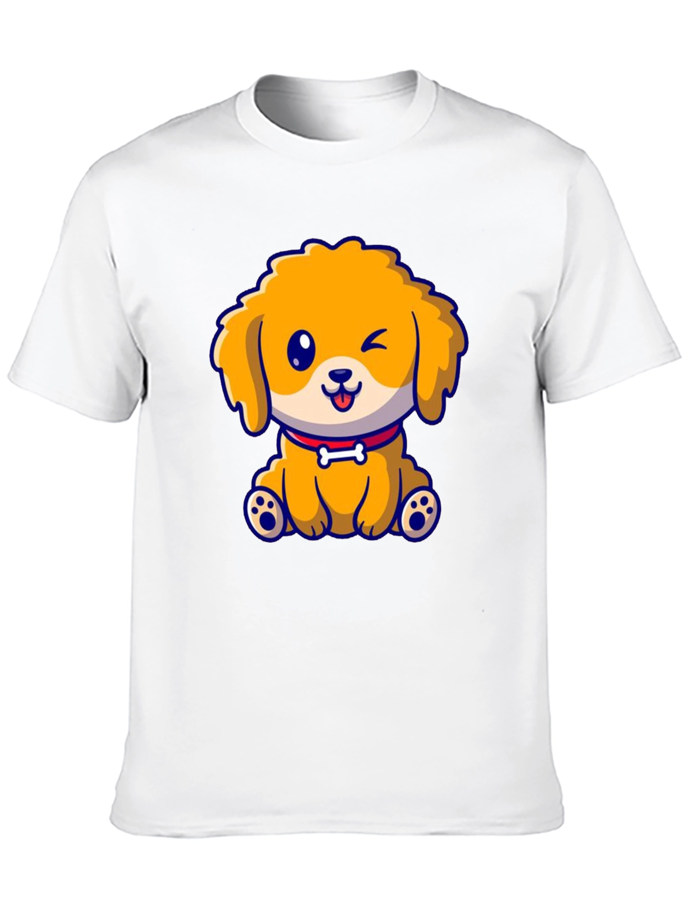 Camiseta Negra con Diseño de Cachorro Adorable