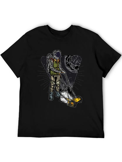 Camiseta Negra: Astronauta Jardinero Lunar