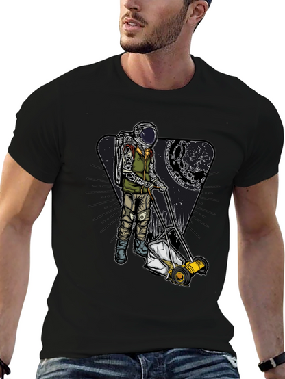 Camiseta Negra: Astronauta Jardinero Lunar