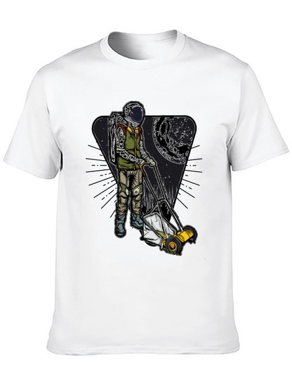 Camiseta Negra: Astronauta Jardinero Lunar