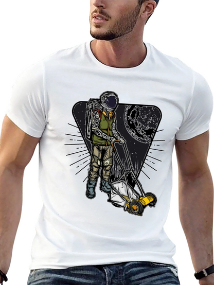 Camiseta Negra: Astronauta Jardinero Lunar