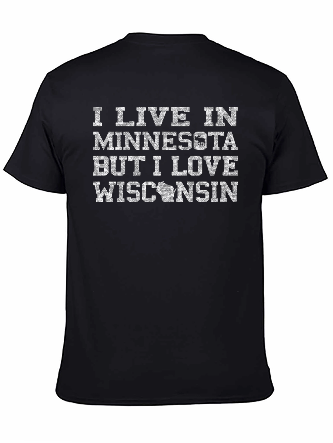 Camiseta: Vivo en Minnesota amo Wisconsin