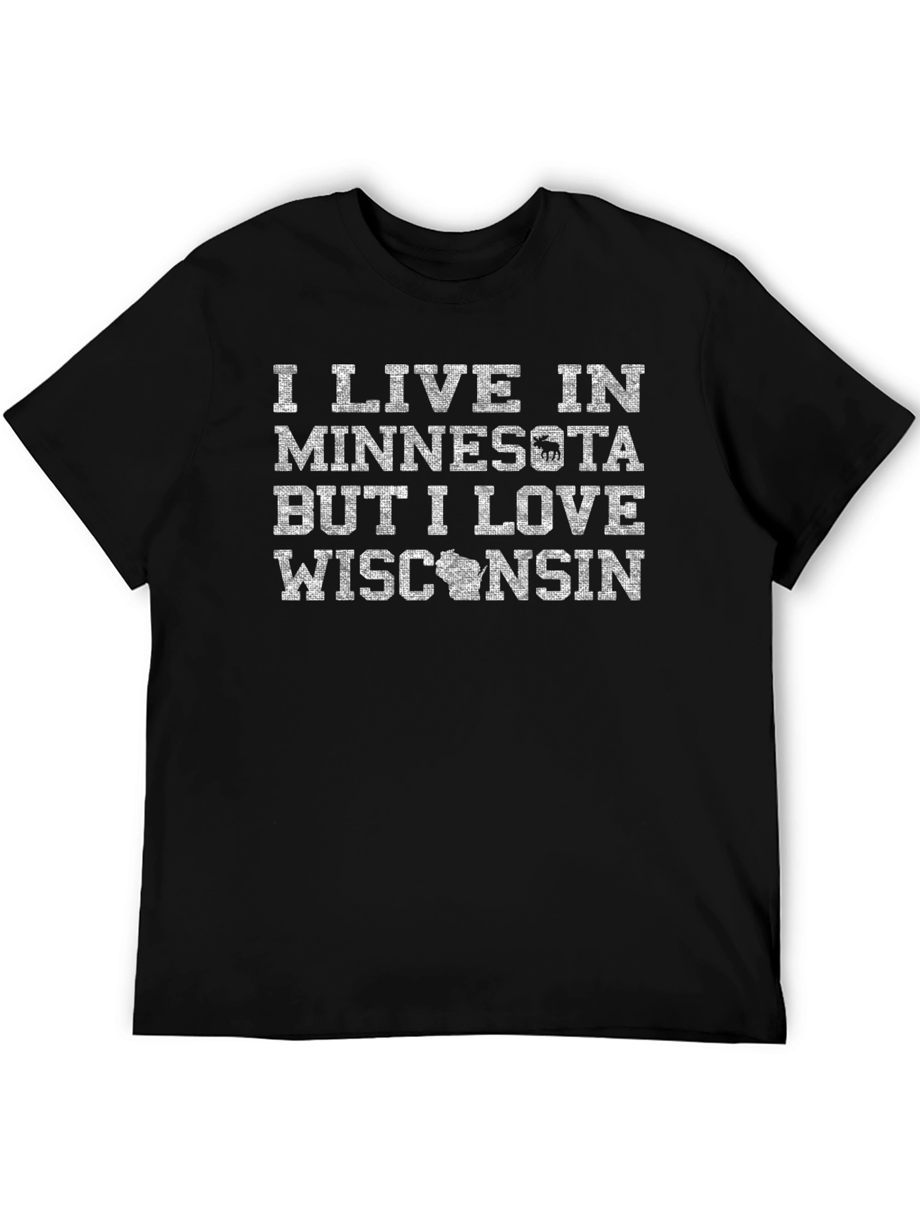 Camiseta: Vivo en Minnesota amo Wisconsin