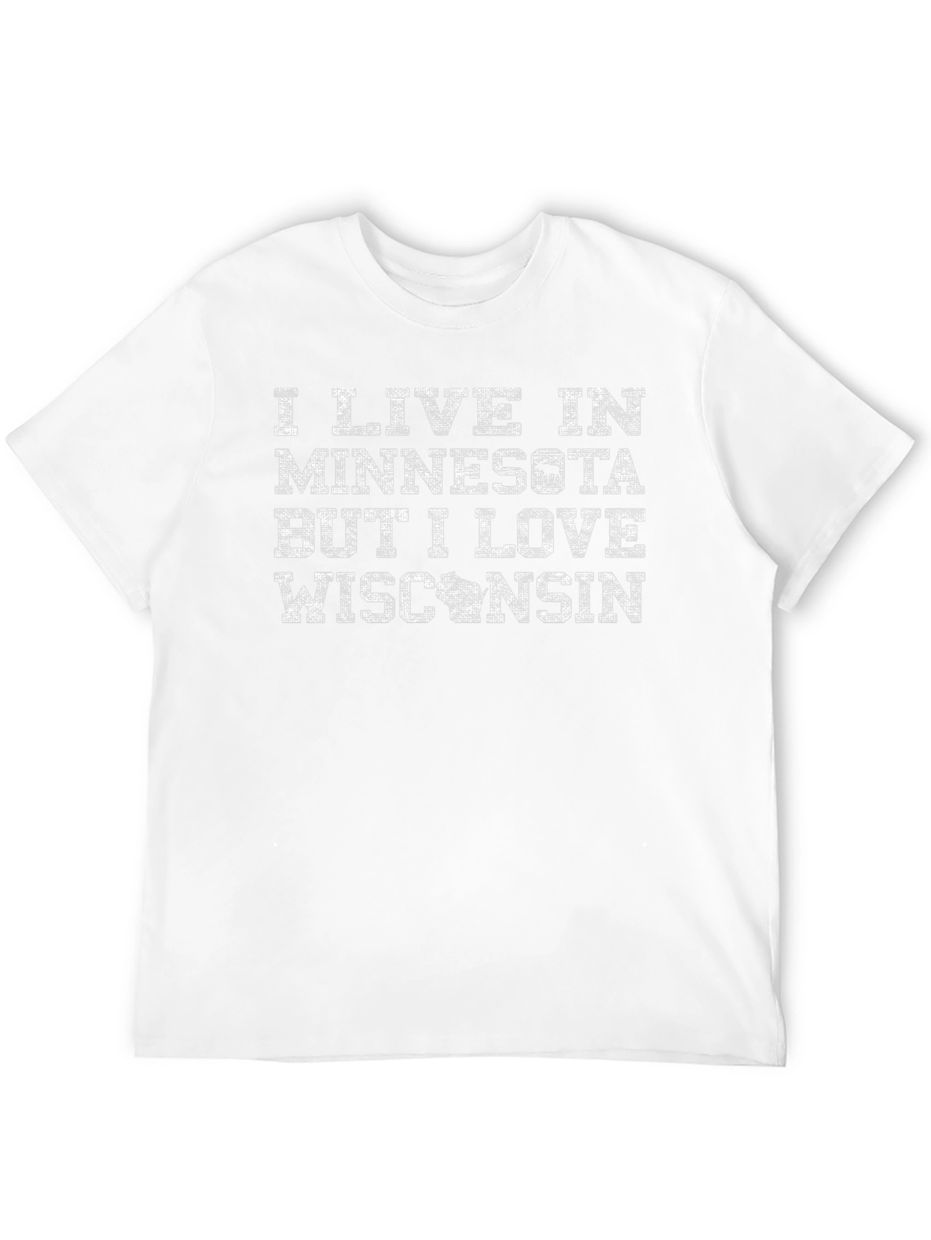 Camiseta: Vivo en Minnesota amo Wisconsin