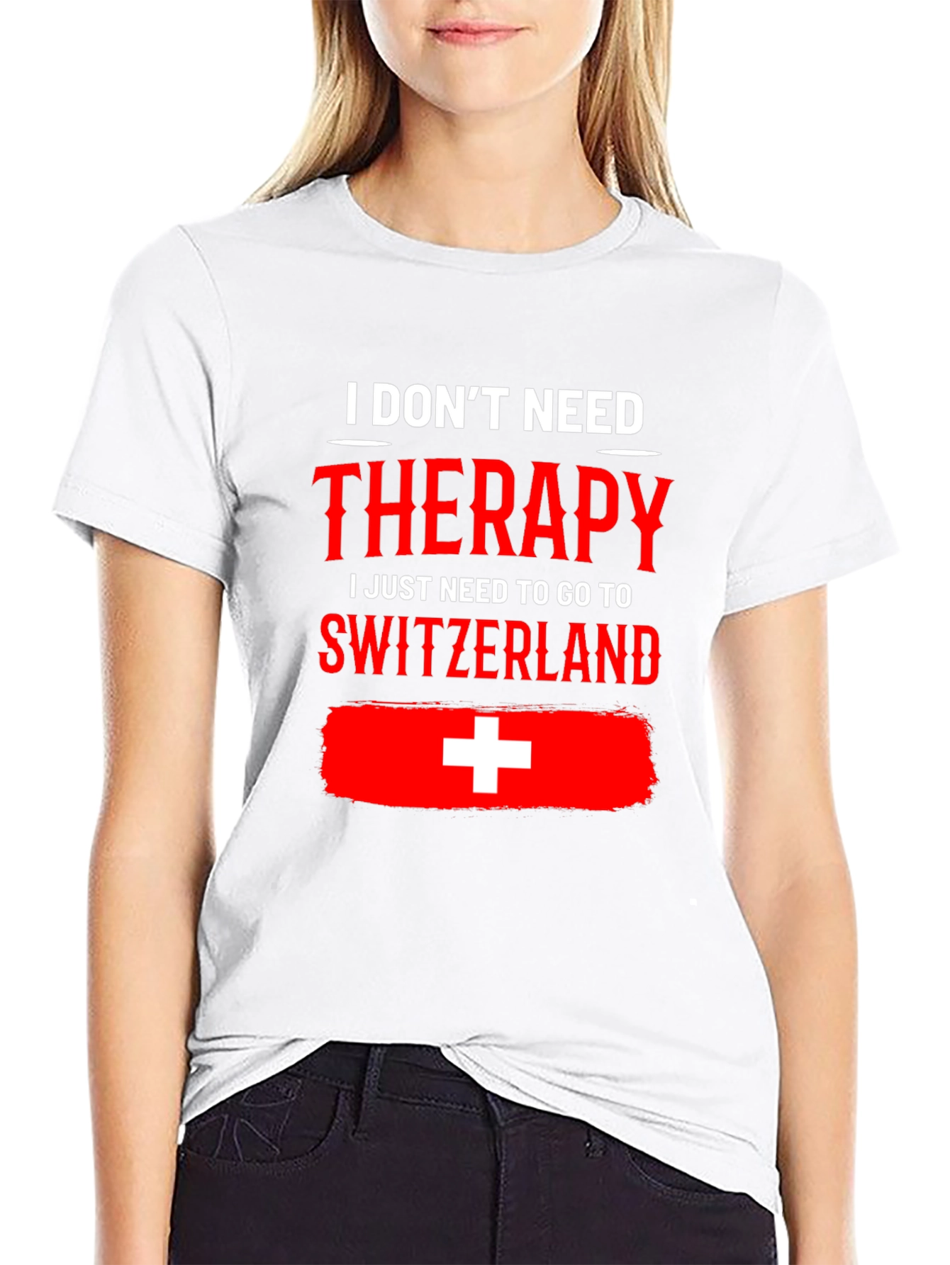 Camiseta Suiza es mi terapia