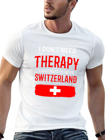 Camiseta Suiza es mi terapia