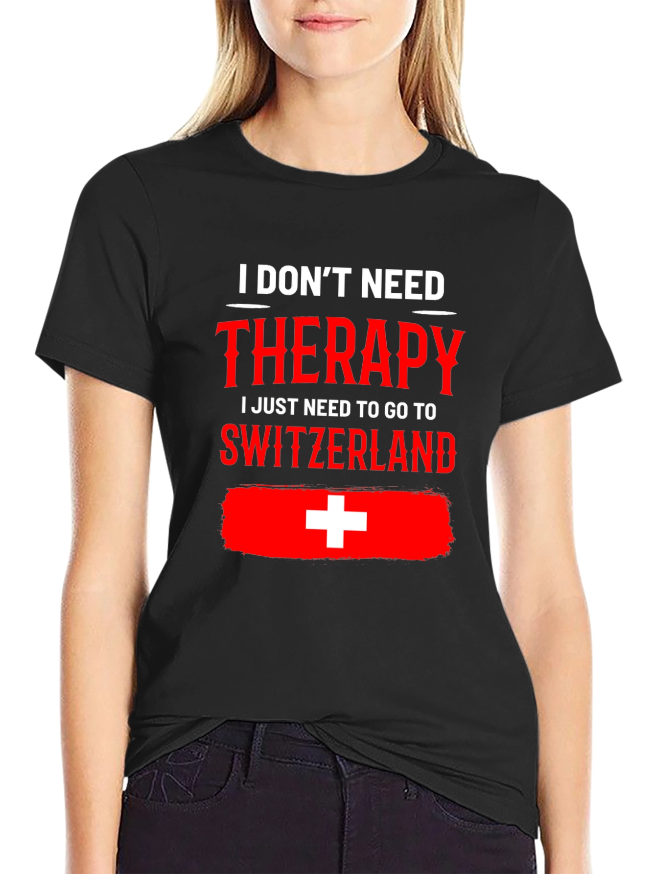 Camiseta Suiza es mi terapia