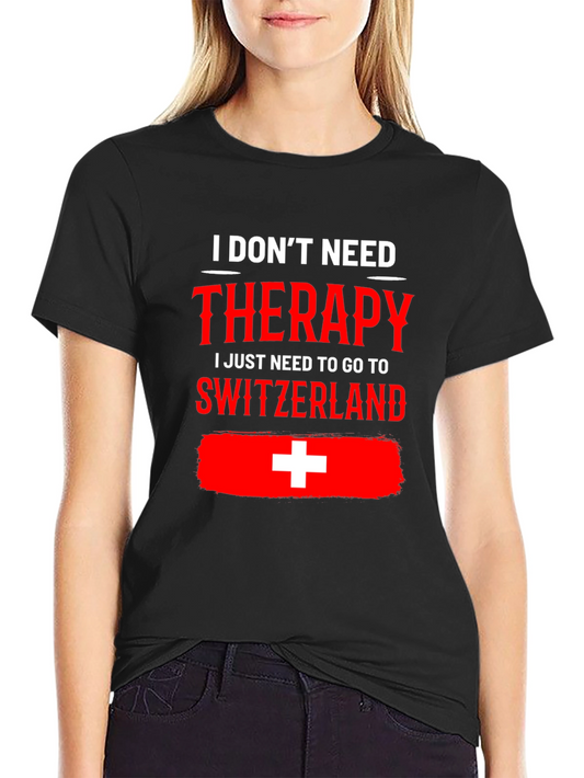 Camiseta Suiza es mi terapia