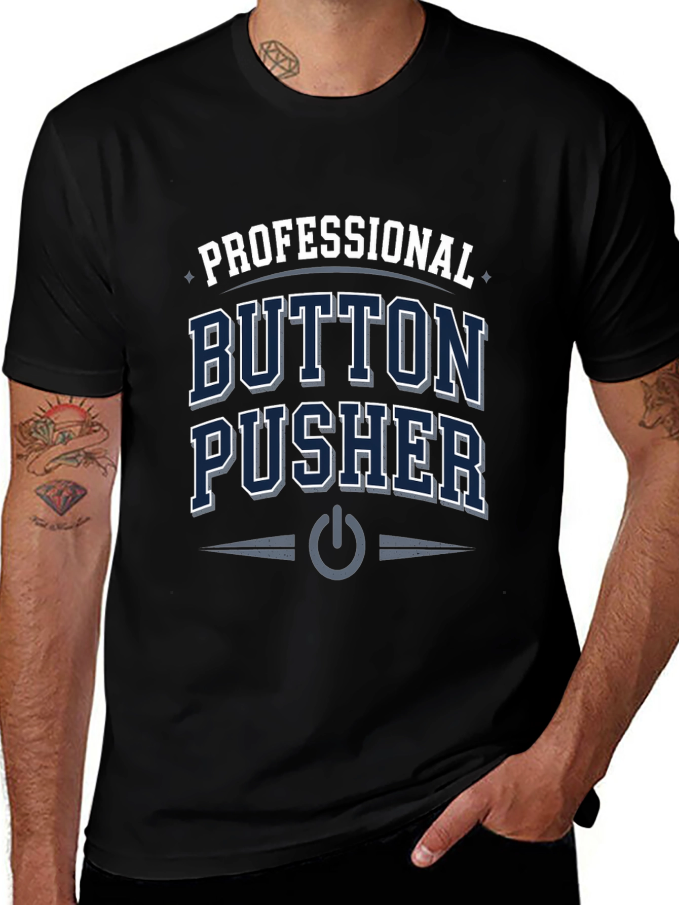 Camiseta Negra Professional Button Pusher
