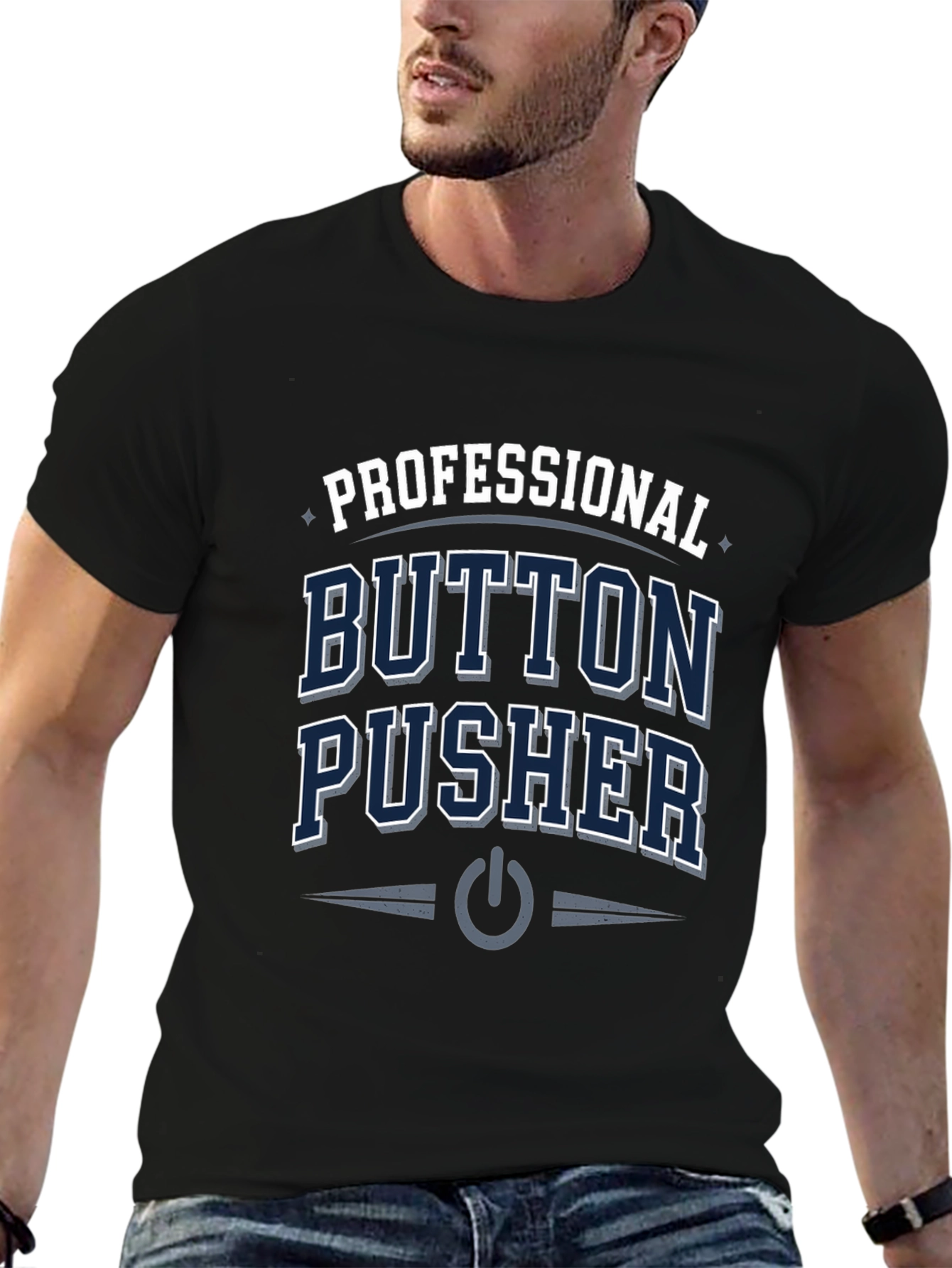 Camiseta Negra Professional Button Pusher