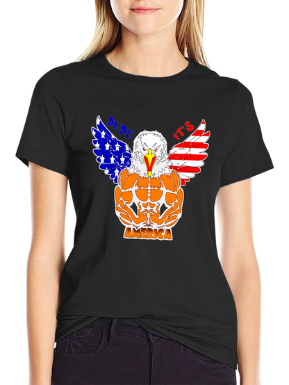 Camiseta Hombre Diseño Águila Musculosa Americana