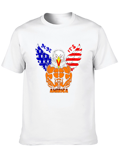 Camiseta Hombre Diseño Águila Musculosa Americana