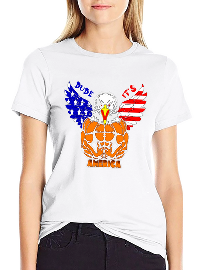 Camiseta Hombre Diseño Águila Musculosa Americana
