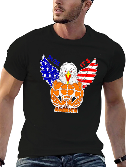 Camiseta Hombre Diseño Águila Musculosa Americana