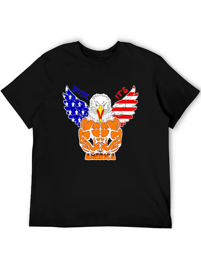 Camiseta Hombre Diseño Águila Musculosa Americana