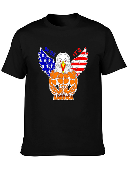 Camiseta Hombre Diseño Águila Musculosa Americana