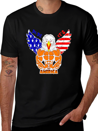 Camiseta Hombre Diseño Águila Musculosa Americana