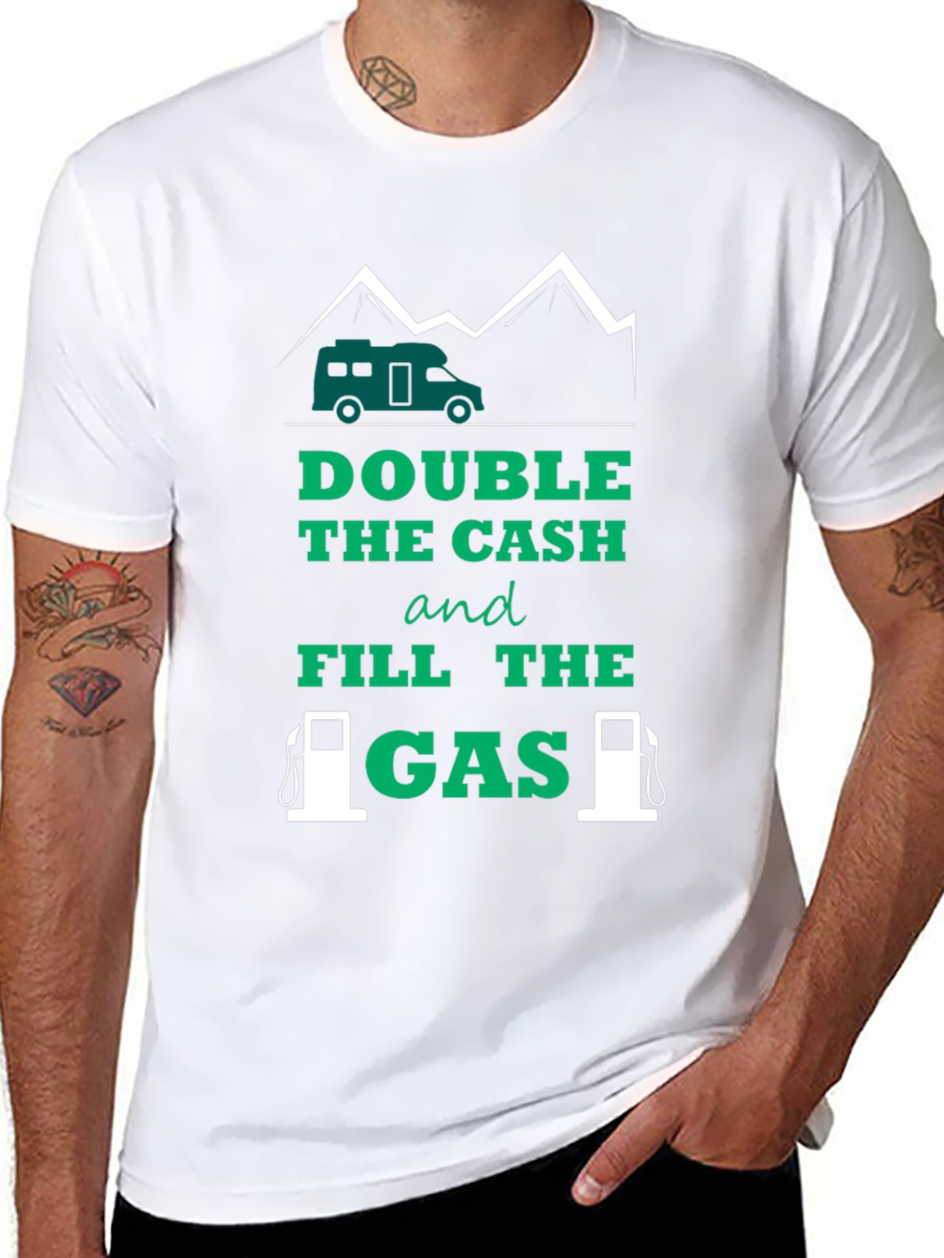 Camiseta Doble el efectivo y llene el gas