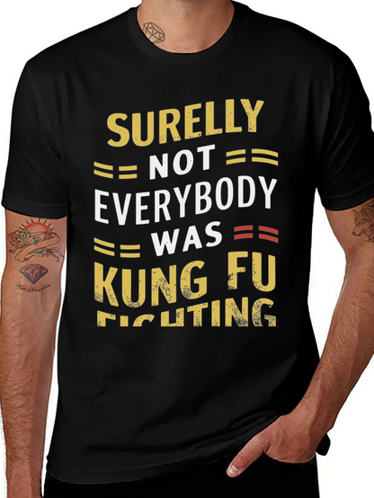 Camiseta Negra Humorística Kung Fu