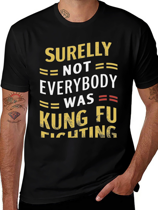 Camiseta Negra Humorística Kung Fu