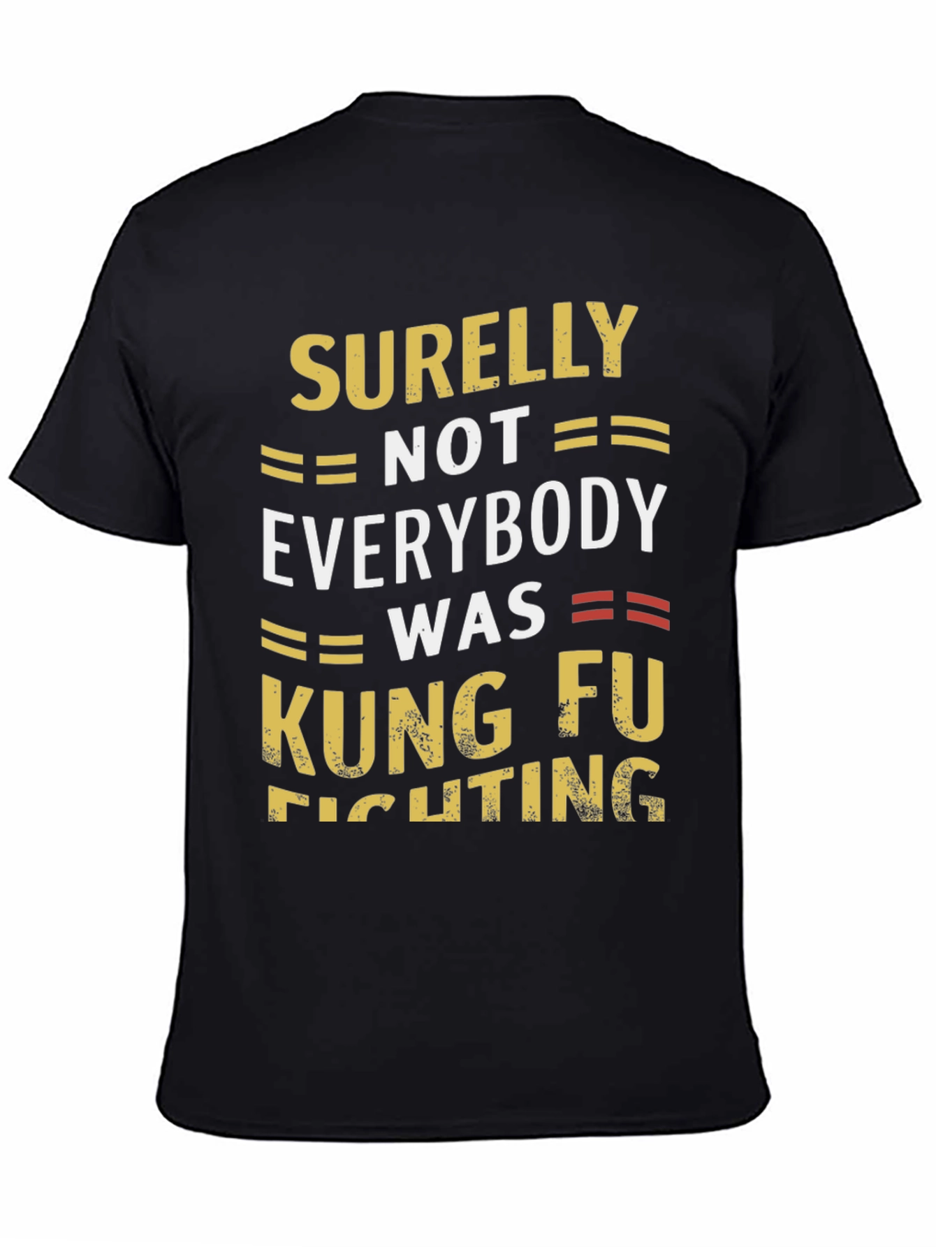 Camiseta Negra Humorística Kung Fu