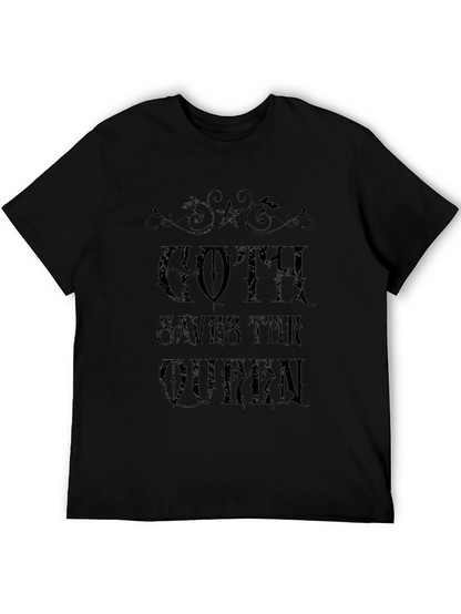 Camiseta Negra Goth Saves The Queen