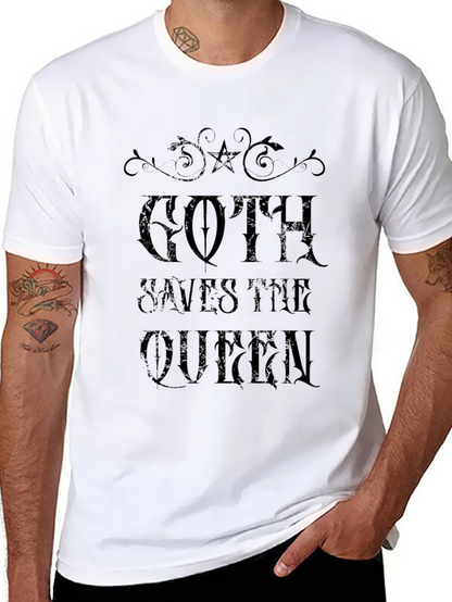 Camiseta Negra Goth Saves The Queen