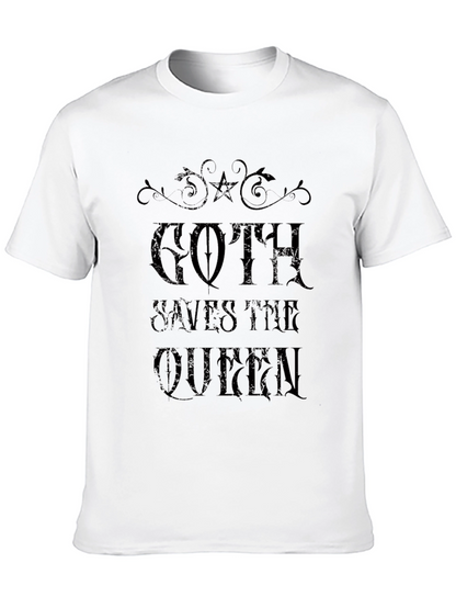 Camiseta Negra Goth Saves The Queen
