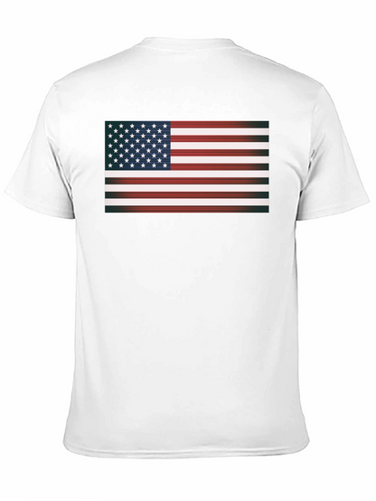 Camiseta Negra con Bandera Americana